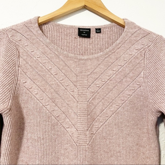 Evolution by Cyrus Women's Size Large Pink Pullover Sweater‎ - Picture 3 of 6